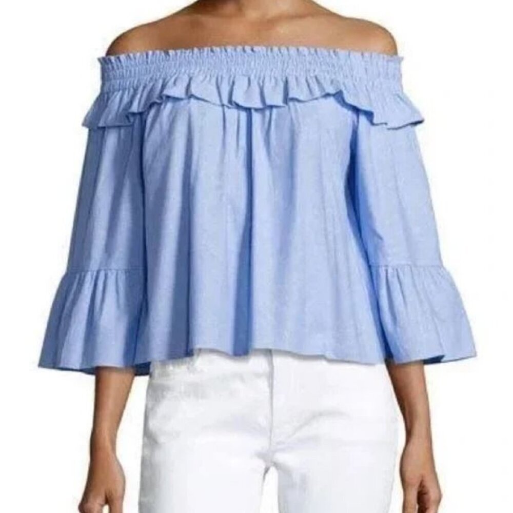 Misa Los Angeles Blouse Womens Extra Small Alma Off The Shoulder Cotton Top